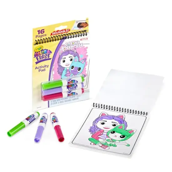 Crayola&reg; Color & Erase&trade; Gabby's Dollhouse Activity Pad {3}