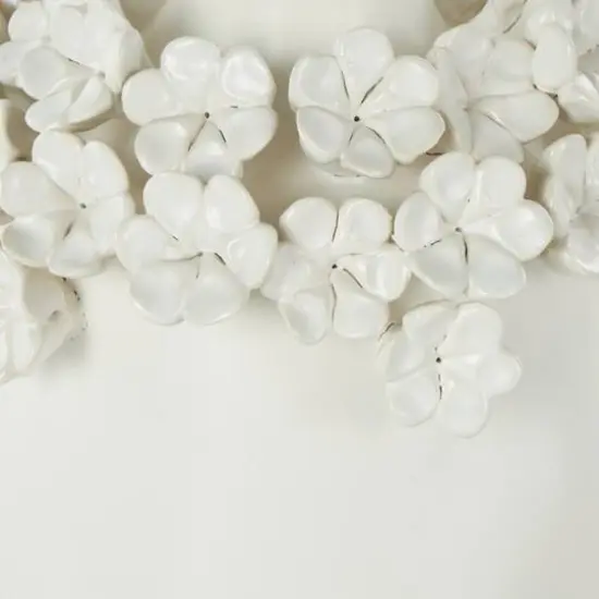 9" White Flower Decorative Ceramic Vase {6}