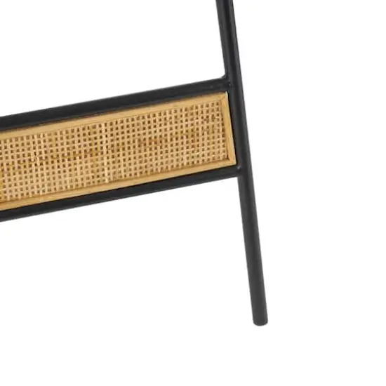 57.5" Black Metal Easel with Wood Accents {9}