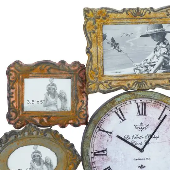 25" Multicolored Metal Frames Wall Clock {3}