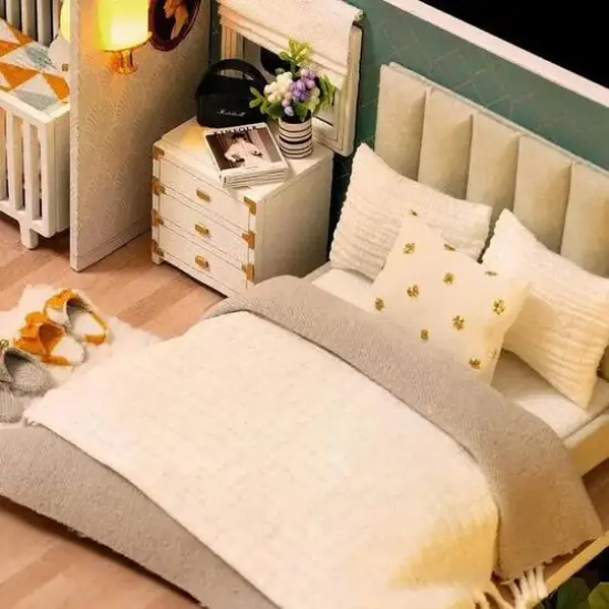 Wizardi Miniature Roombox: House by the Sea Dollhouse Kit {6}