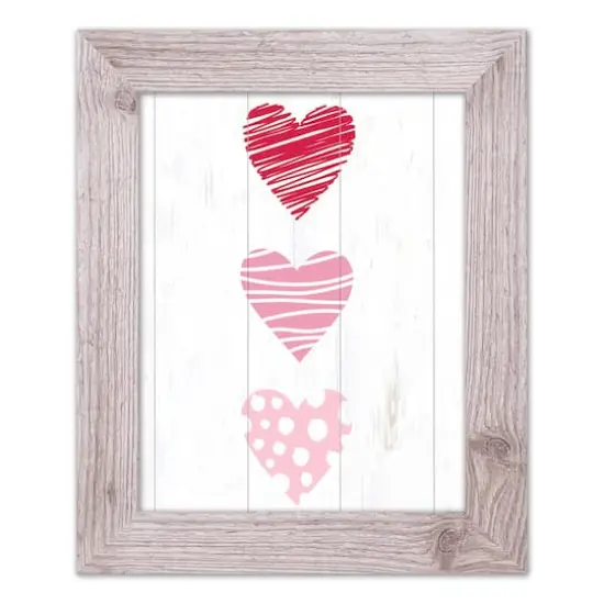 Tri Hearts Western White Framed Print {1}
