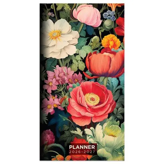 2026-2027 Vintage Blooms Small Monthly Pocket Planner {1}