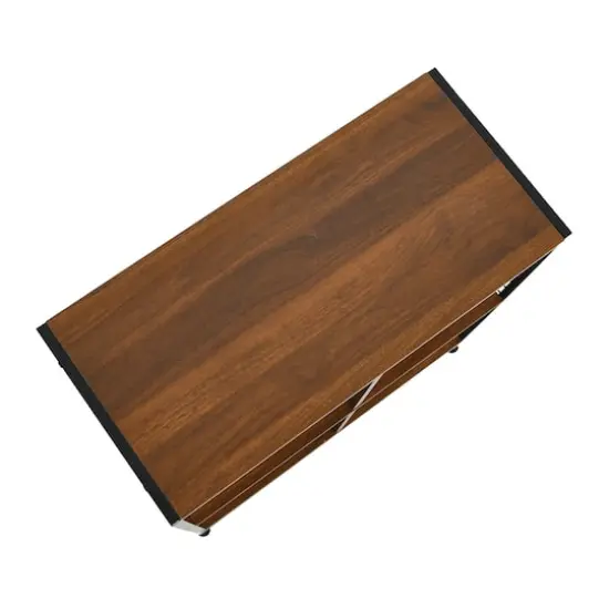 Household Essentials 28" 4-Compartment Trellis Storage Bookshelf Brown {8}