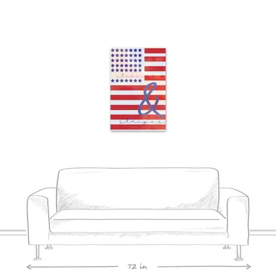 Stars & Stripes Canvas Wall Art {6}