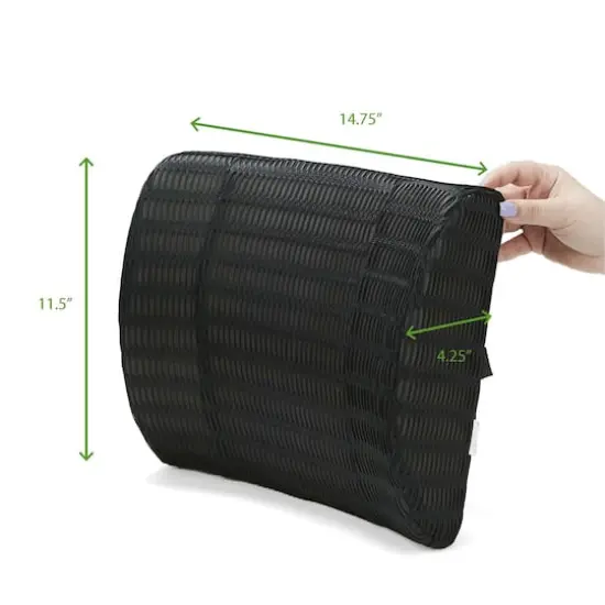 Mind Reader Black Memory Foam Lumbar Back Cushion {4}