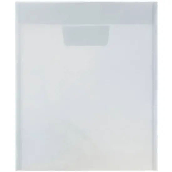 JAM PAPER Plastic Tuck Flap Letter Open End Envelopes, 12ct. Smoke Gray {1}