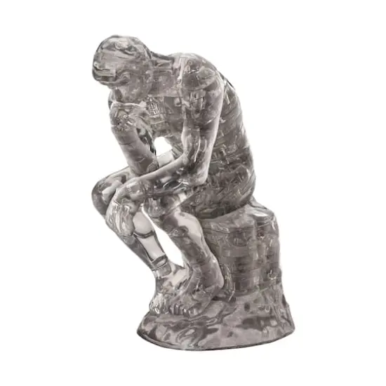 3D Crystal Puzzle - The Thinker (Clear): 43 Pcs {1}