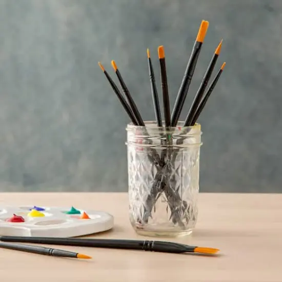 10 Piece Golden Synthetic Acrylic Brushes by Artist's Loft&reg; Necessities&trade; {3}