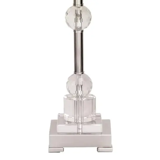 Silver Metal Glam Table Lamp, 30" x 14" x 14" {4}
