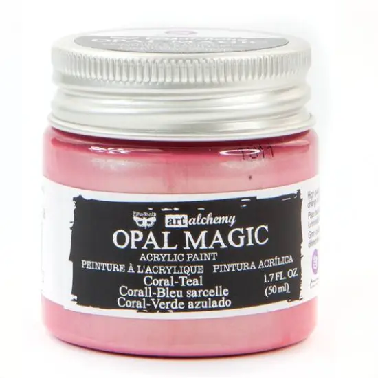 Finnabair&reg; Art Alchemy Opal Magic Acrylic Paint, 1.7oz. Coral-Teal {1}