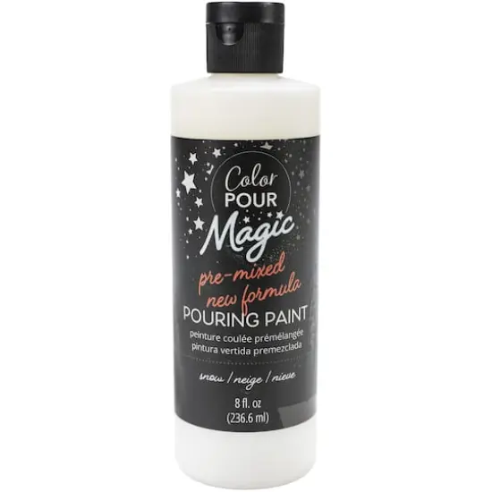 Color Pour Magic Pre-Mixed Paint, 8oz. Snow {1}