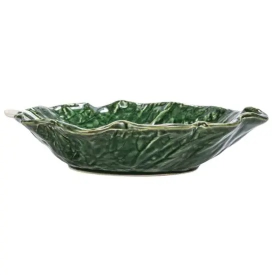 Hello Honey&reg; 9" Green Hand-Painted Embossed Stoneware Cabbage Bowls, 4ct. {9}