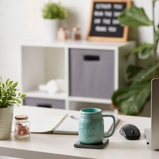 DII&reg; Aqua Mason Jar Ceramic Mugs, 2ct. {6}