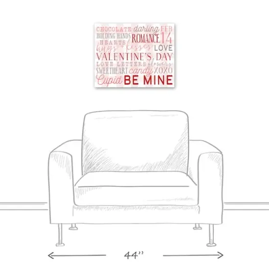 Valentines Day Words Canvas Wall Art {6}