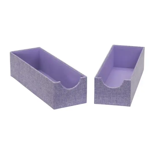 Household Essentials Narrow Drawer Organizers, 2ct. Purple {1}