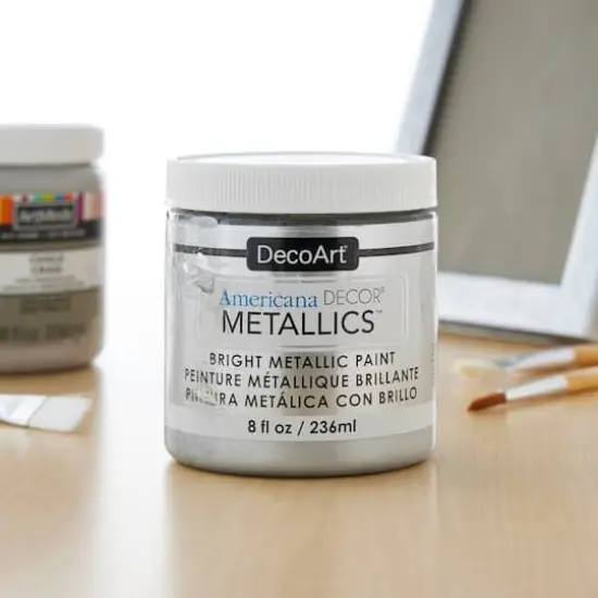 Americana Decor&reg; Metallics&trade; Paint Silver {3}