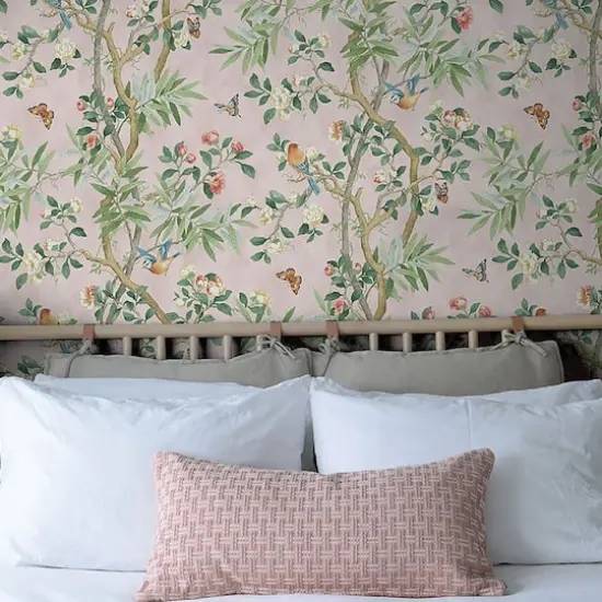 Surface Style Kimono Vine Peel & Stick Wallpaper Rose {4}