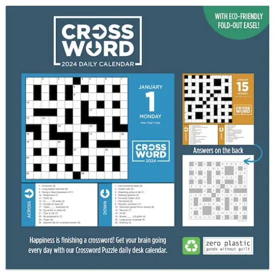 TF Publishing 2024 Crossword Puzzles Daily Desktop Calendar {6}