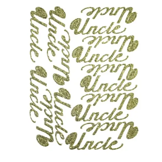 JAM Paper Uncle Gold Script Floral Adhesive {1}