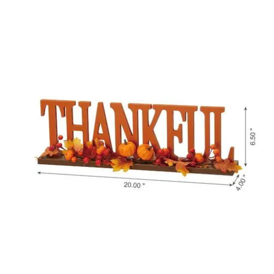 Glitzhome&reg; 20" Thankful Table D&eacute;cor {4}