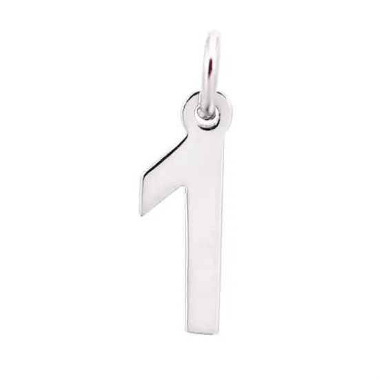 Sterling Silver Number Charm by Bead Landing&trade; 1 {1}