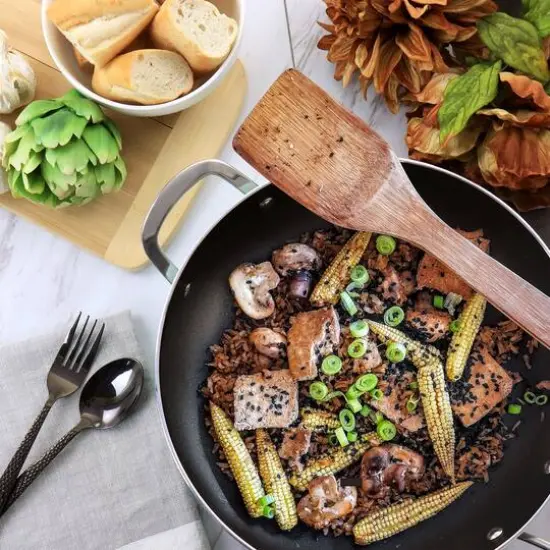 Martha Stewart 12" Turquoise Aluminum Nonstick Essential Pan With Lid {6}