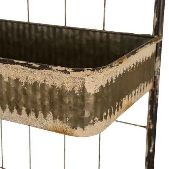 Glitzhome&reg; 68" Farmhouse Metal Planter Stand {9}