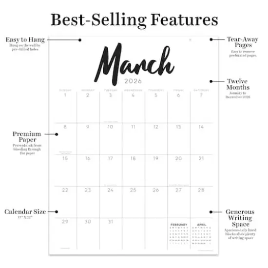 2026 Large Art Poster Wall Calendar {4}