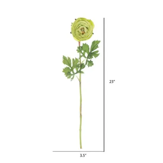 23" Green Ranunculus Artificial Stem, 4ct. {4}