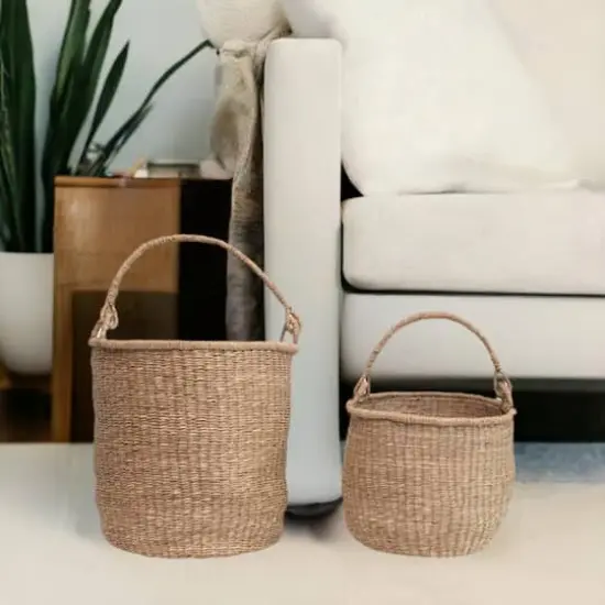 Hello Honey&reg; Handwoven Seagrass Baskets with Handles Set {9}