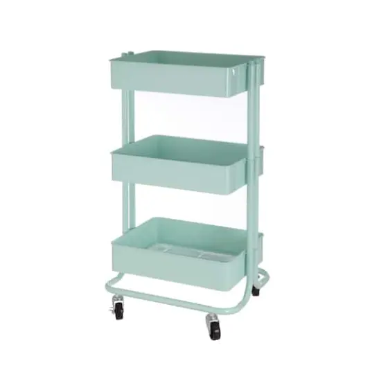 Lexington 3-Tier Rolling Cart by Simply Tidy&reg; Mint {8}