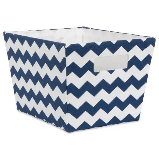Polyester Chevron Trapezoid Bin Nautical Blue {1}