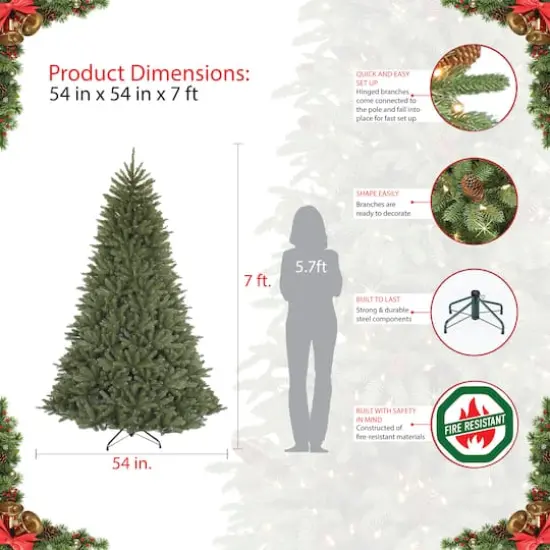 7ft. Unlit Fraser Fir Artificial Christmas Tree {6}