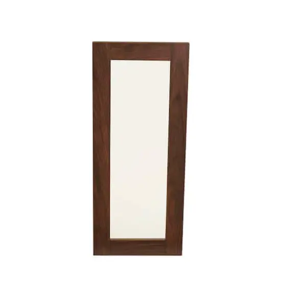 Household Essentials 29.5" x 12.5" Rectangular Wall Mirror Mid Century Walnut {6}