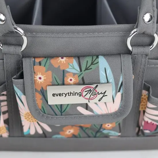 Everything Mary Daisy Floral Print Sewing Store & Tote Craft Organizer {3}