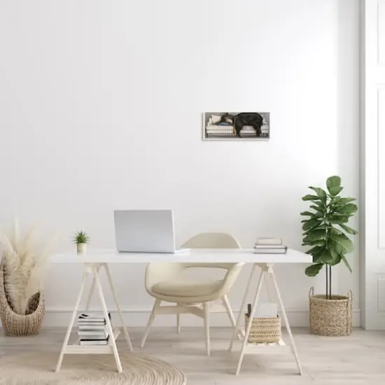 Stupell Industries Exhausted Papa Bear Sleeping Business Tie Modern Couch,7" x 17" {3}