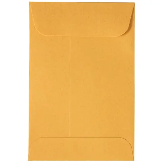 JAM Paper Brown Kraft Manila #4 Coin Business Commercial Envelopes with Peel and Seal Closure {5}
