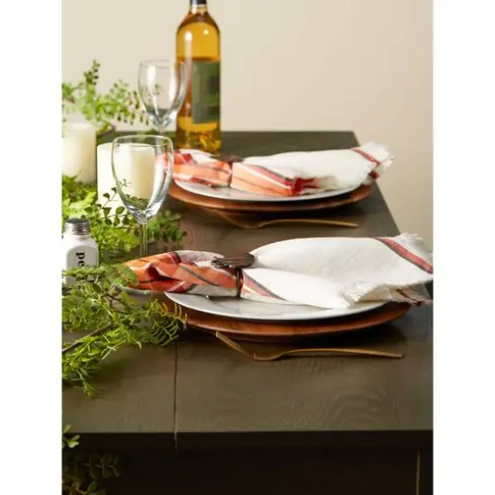 Pumpkin Spice Plaid Border Napkin, 6ct. {6}