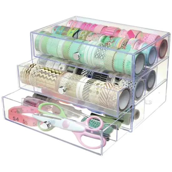 Deflecto&reg; Clear Washi Tape Storage Cube {3}