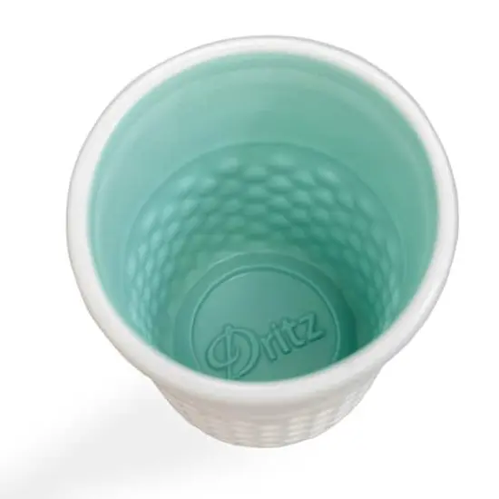 Dritz&reg; Novelty Ceramic Thimble Container Aqua {5}