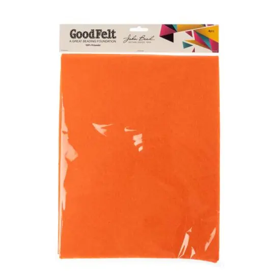 John Bead GoodFelt Beading Foundation, 8.5 x 11", 4ct. Orange {4}