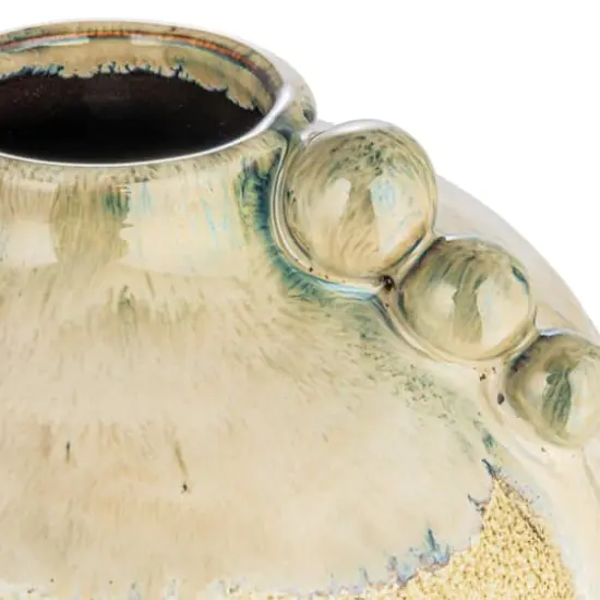 Hello Honey&reg; 6.5" Multicolor Organically Shaped Stoneware Vase with Raised Dot Detail {4}