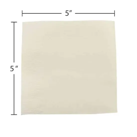 JAM Paper Small Beverage Napkins, 100ct. Ivory {4}