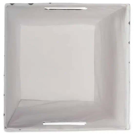 DII® 11" Trapezoid Polyester Chevron Storage Bin Nautical Blue {6}