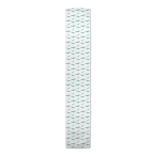Seagulls Table Runner White/Teal {1}