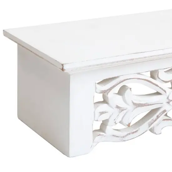 Habitat D&eacute;cor Hyla 24" White Decorative Shelf {6}