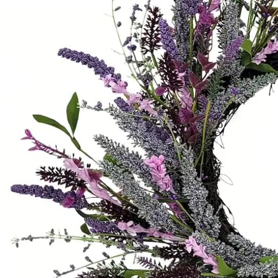 24" Artificial Lavender Floral Spring Wreath {4}