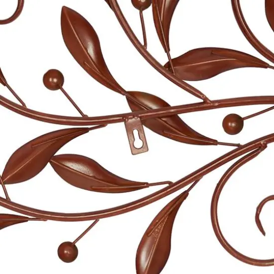 Brown Traditional Scroll & Leaf Metal Wall Accent {6}