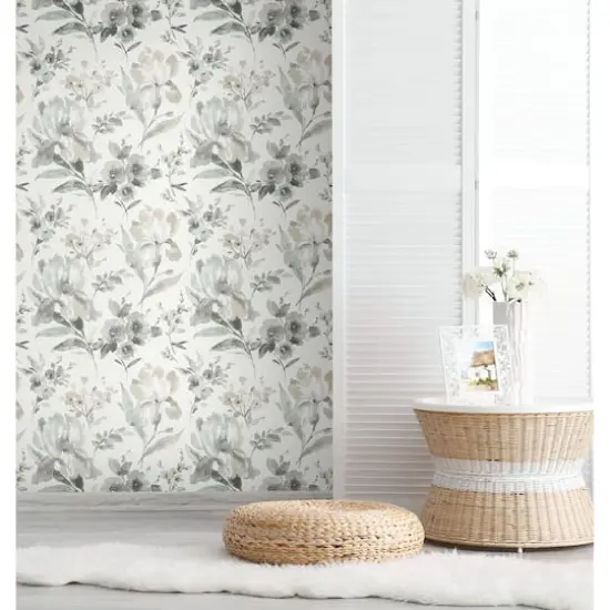 RoomMates Gray Iris Peel & Stick Wallpaper {5}